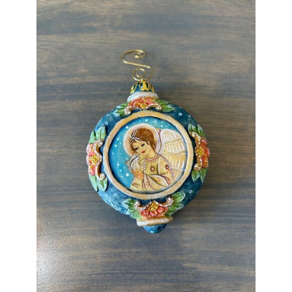 G. DeBrekht Artistic Studios Hand Painted Angel Christmas Ornament Signed - Picture 1 of 5